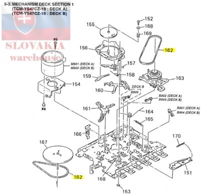 SONY TC-WE405 belts kit - Image 3